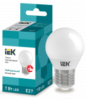 Лампа светодиодная G45 шар 7Вт 230В 4000К E27 IEK