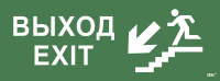 Самоклеющая этикетка 350х130мм \"Выход/лестница вниз/фигура\" IEK