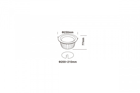 Светильник ДАУНЛАЙТ SMD IP44 42 Вт LE-СВО-16-040-7588-44Д – №4