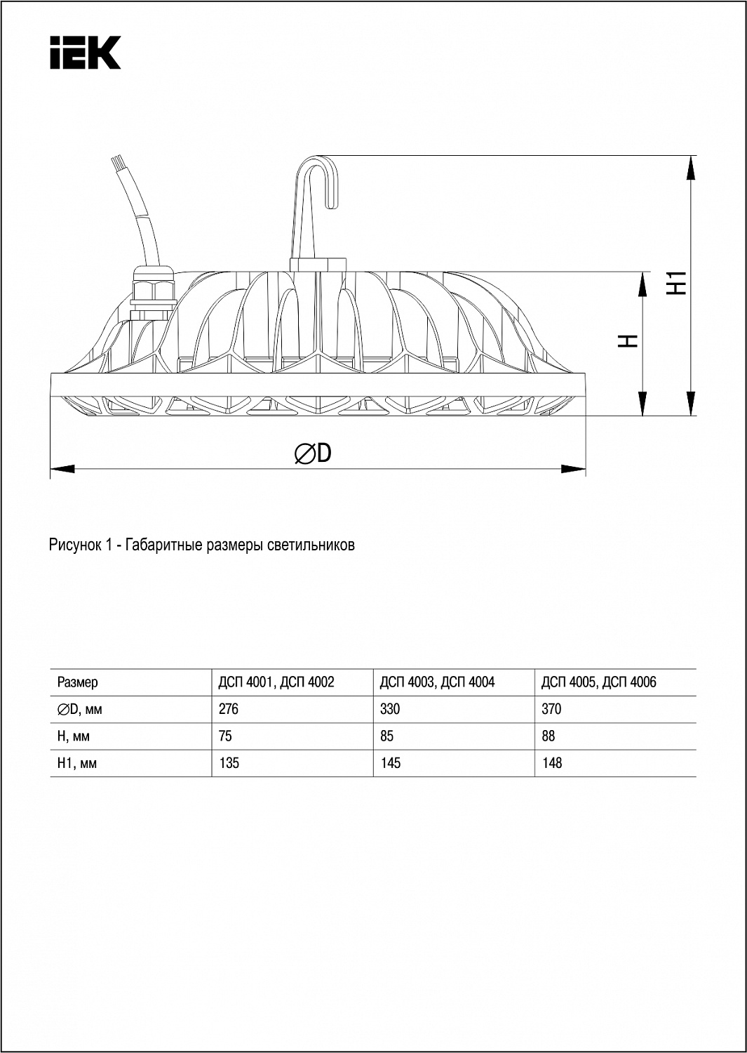 Светильник светодиодный ДСП 4002 100Вт 6500К IP65 алюминий IEK
